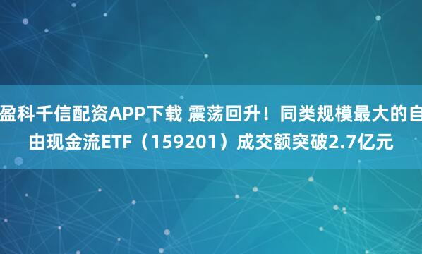 盈科千信配资APP下载 震荡回升!同类规模最大的自由现金流ETF(159201)成交额突破2.7亿元